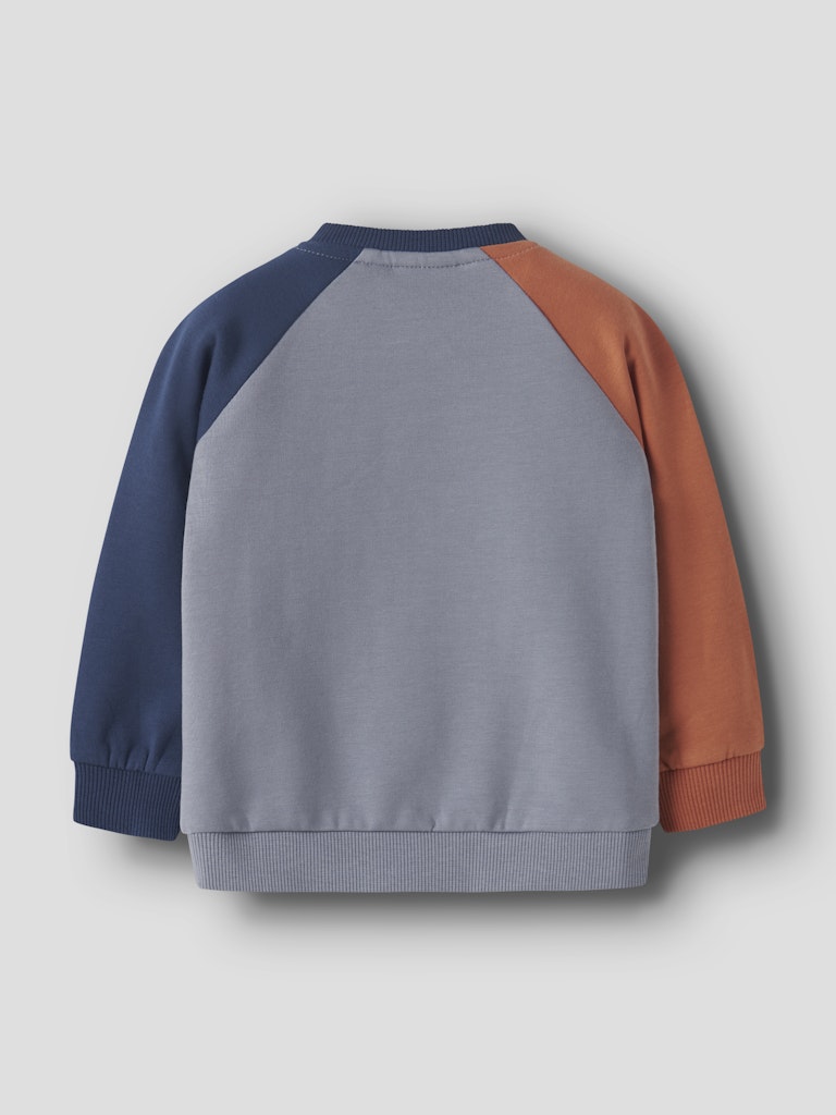NAME IT Oktav Long Sleeve Sweatshirt-Insignia Blue Insignia Blue model front view