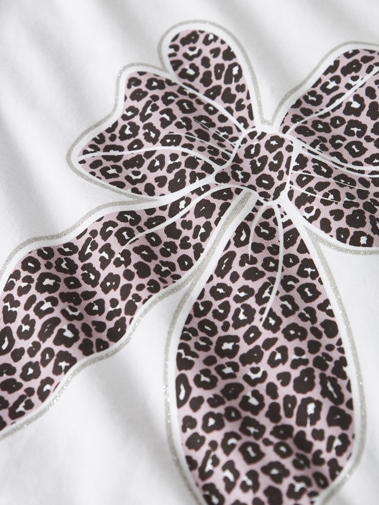 Leoanja Long Sleeve White Top-Print detail