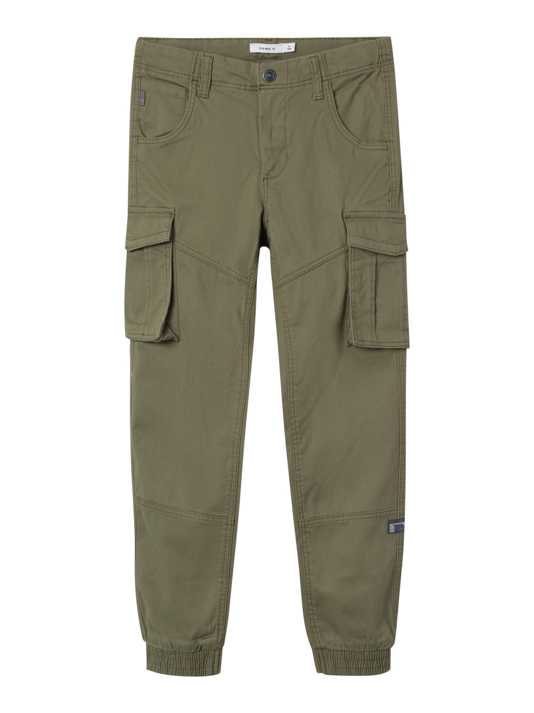 NAME IT Ryan Cargo Twill Pant 2222-Deep Lichen Green Deep Lichen Green back view