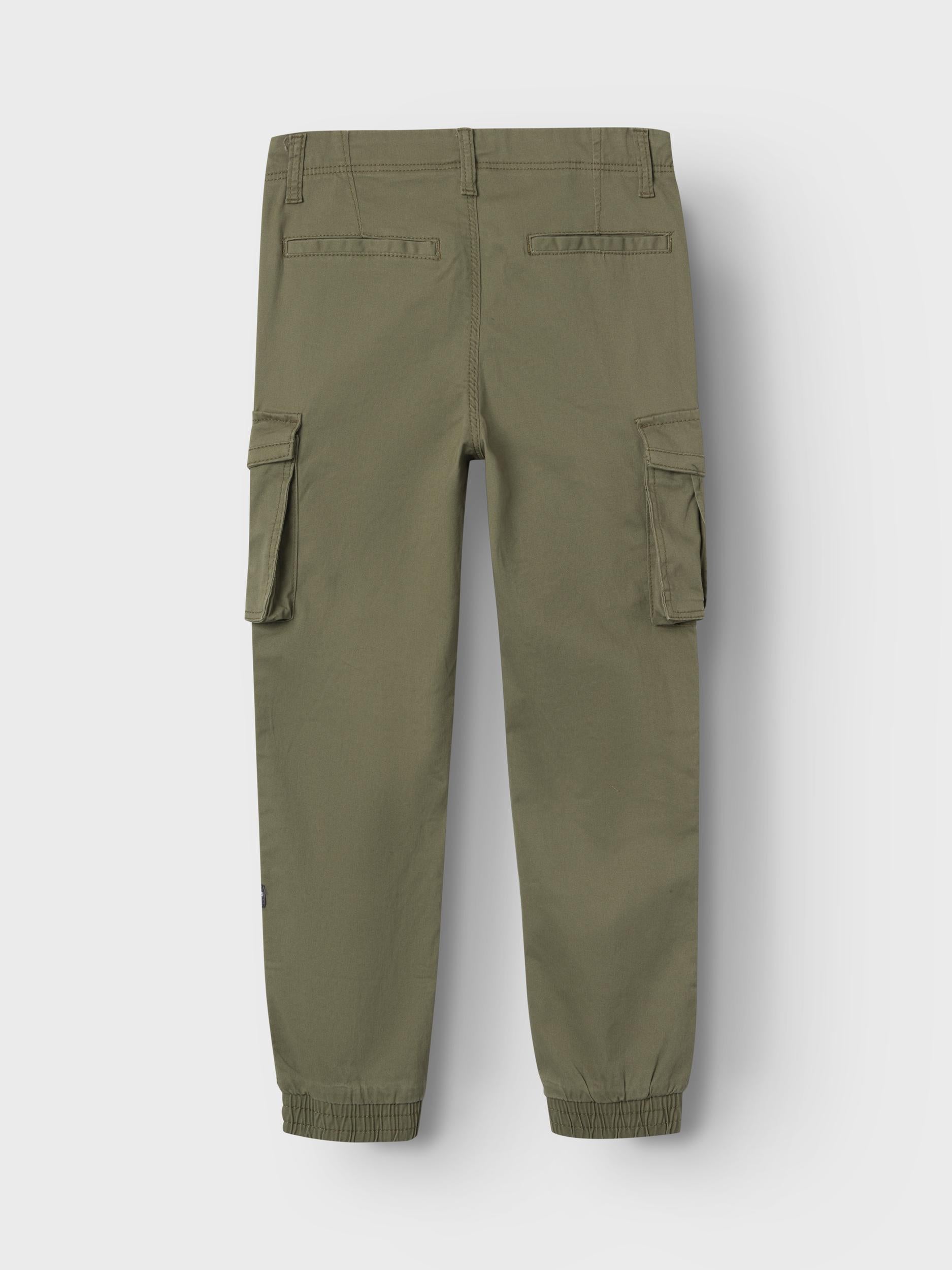 NAME IT Ryan Cargo Twill Pant 2222-Deep Lichen Green Deep Lichen Green side view