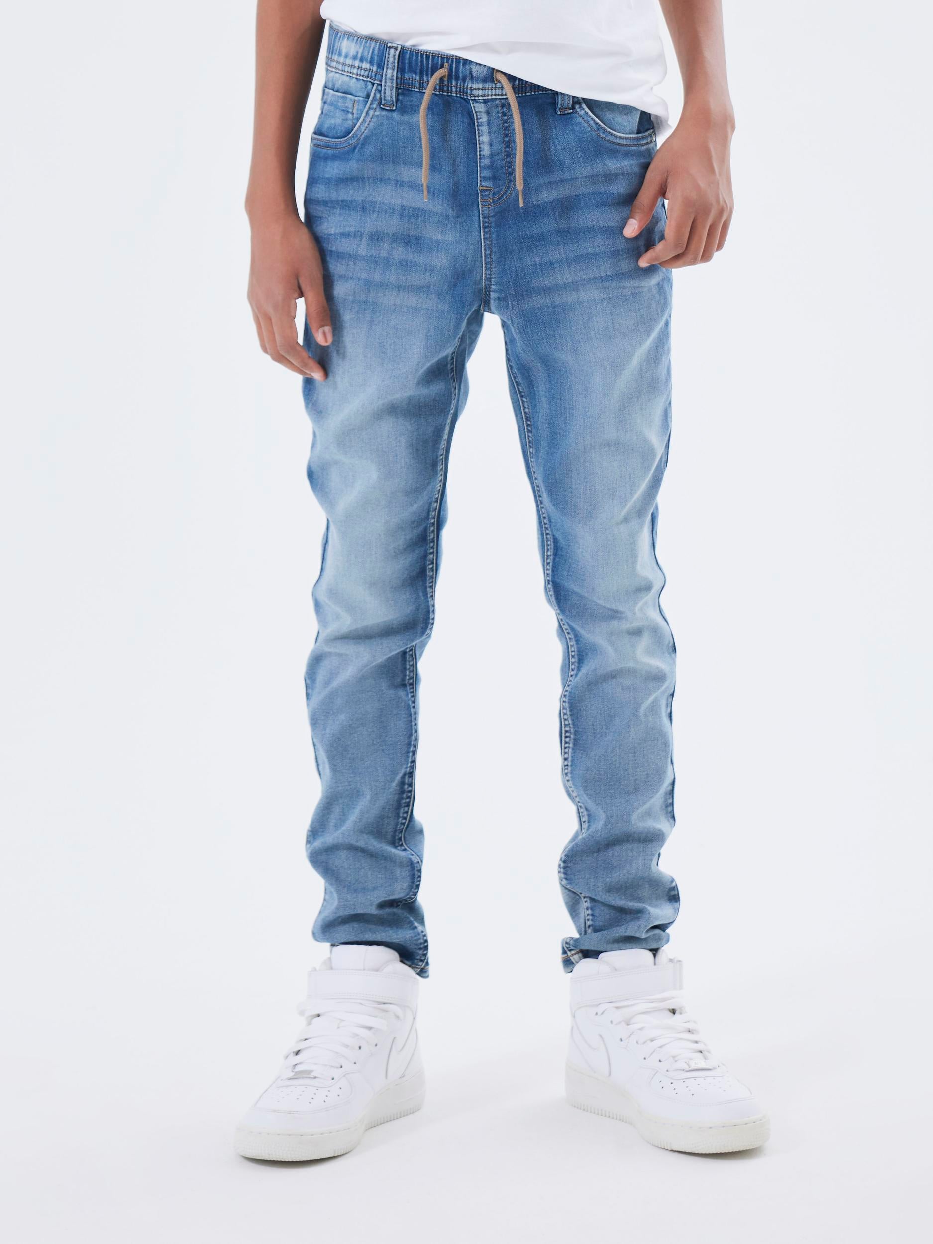 NAME IT Ryan Jogger Sweat 3370 Light Blue Jeans Light Blue Denim front view