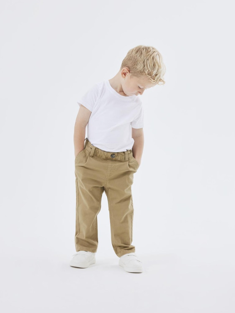 Boy's Ryan Jog Chino 250 Kelp-Model Front View