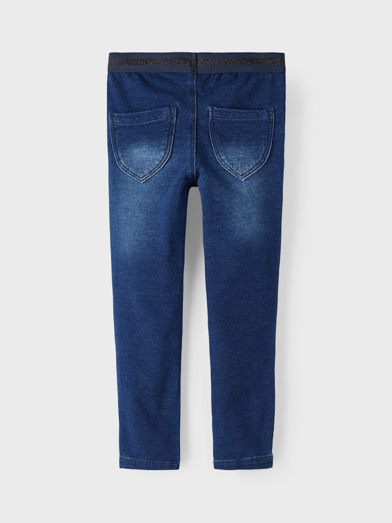 NAME IT Salli Slim Mini Sweat Jeans Dark Blue Denim/Dark Sapphire back view