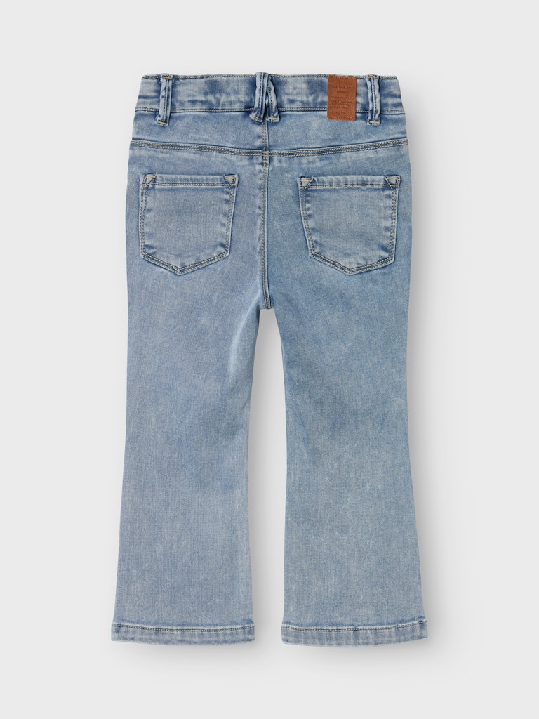 NAME IT Salli Bootcut Jeans 8292 Light Blue Bleached Denim back view