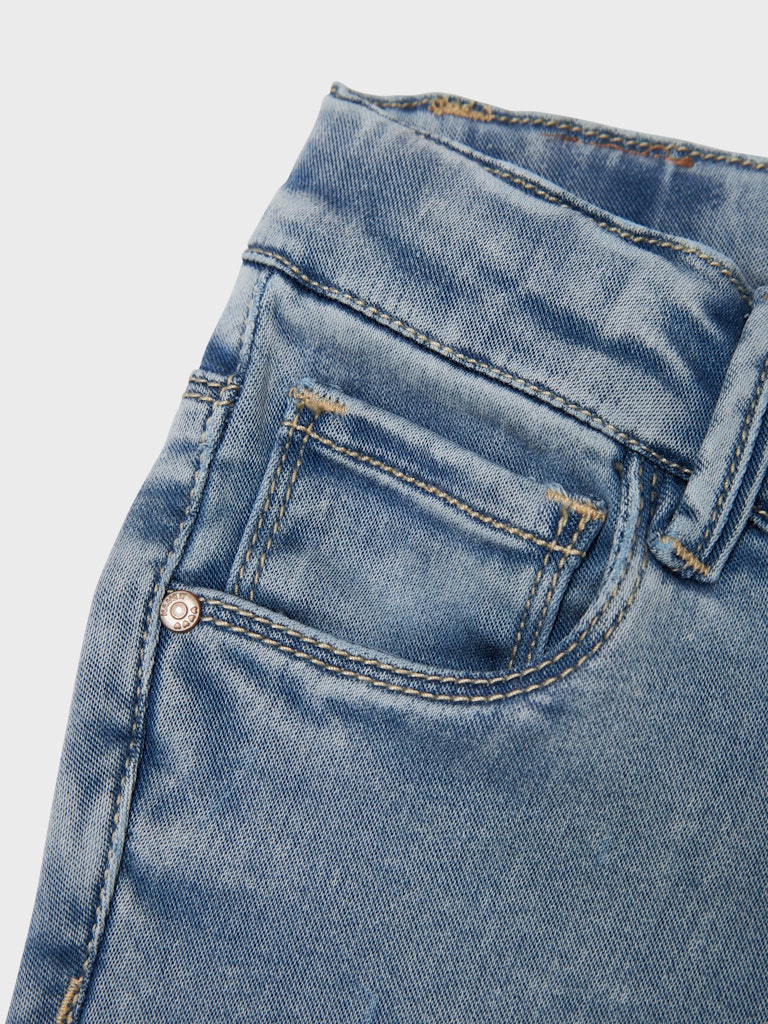 NAME IT Salli Bootcut Jeans 8292 Light Blue Bleached Denim side view