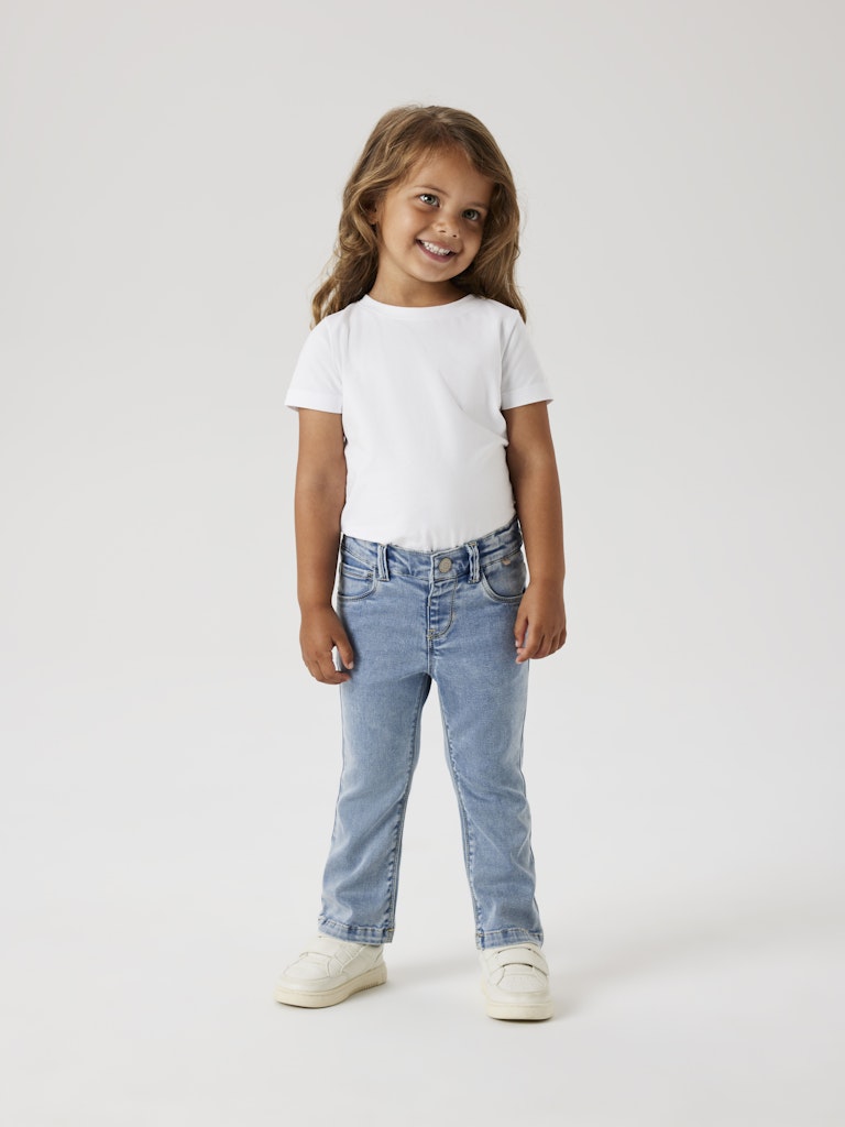 NAME IT Salli Bootcut Jeans 8292 Light Blue Bleached Denim front view