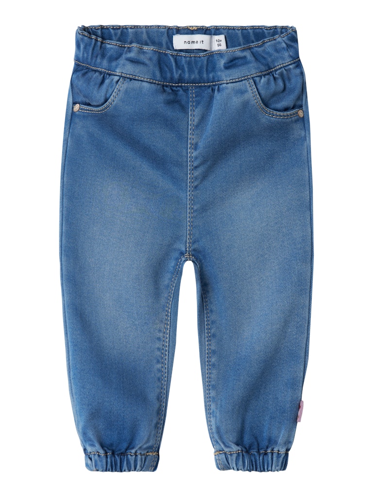 NAME IT Rose Loose Jeans Medium Blue Denim front view