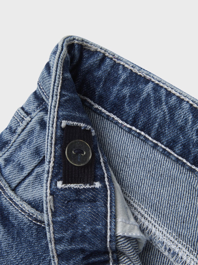 NAME IT Rose Straight Fold Jeans Medium Blue Denim detail view