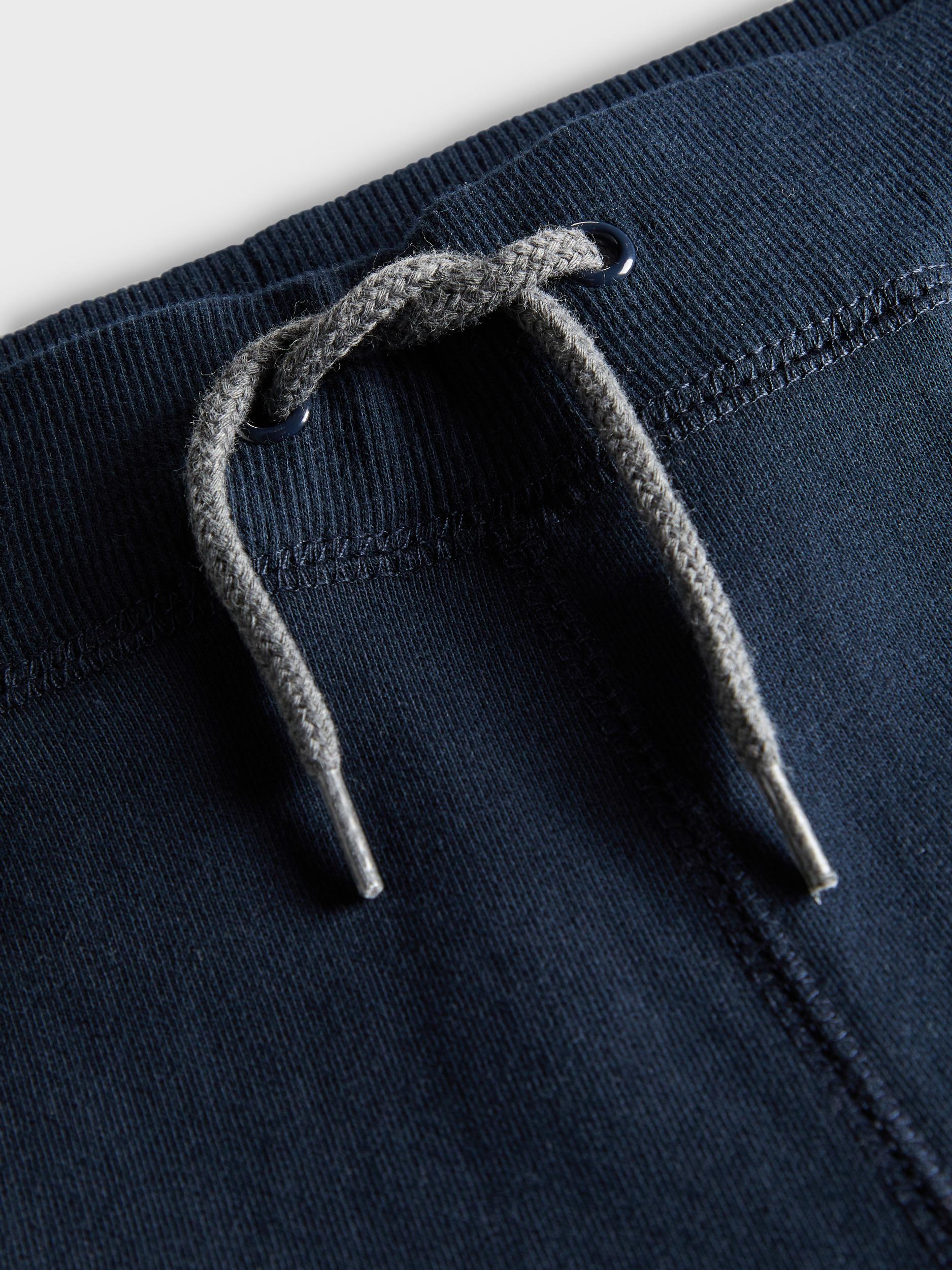 Boy's Sweat Pant Jogger - Dark Sapphire-Waist View