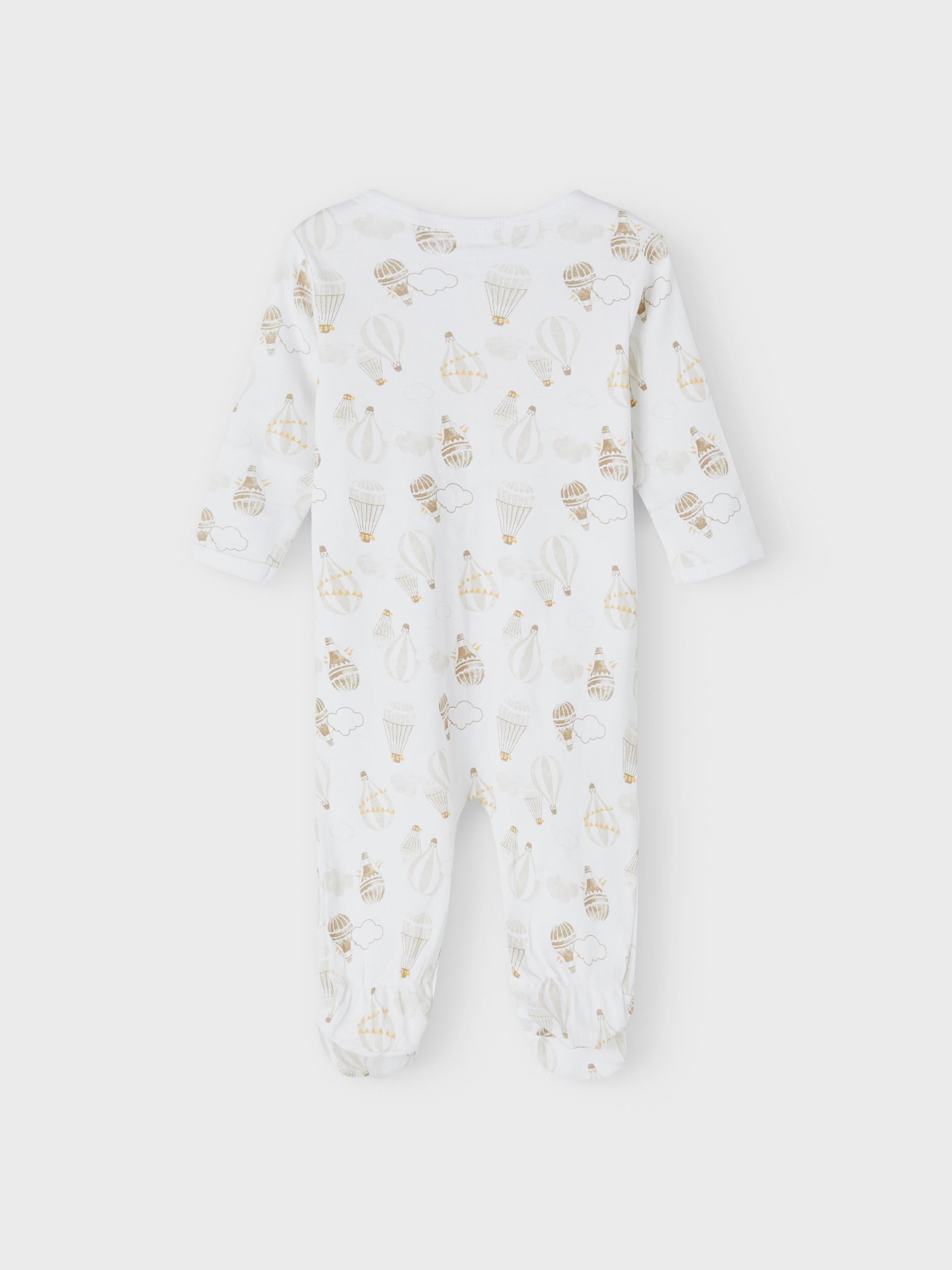 Unisex 2 Pack Alloy Ballon Nightsuit-White Back View