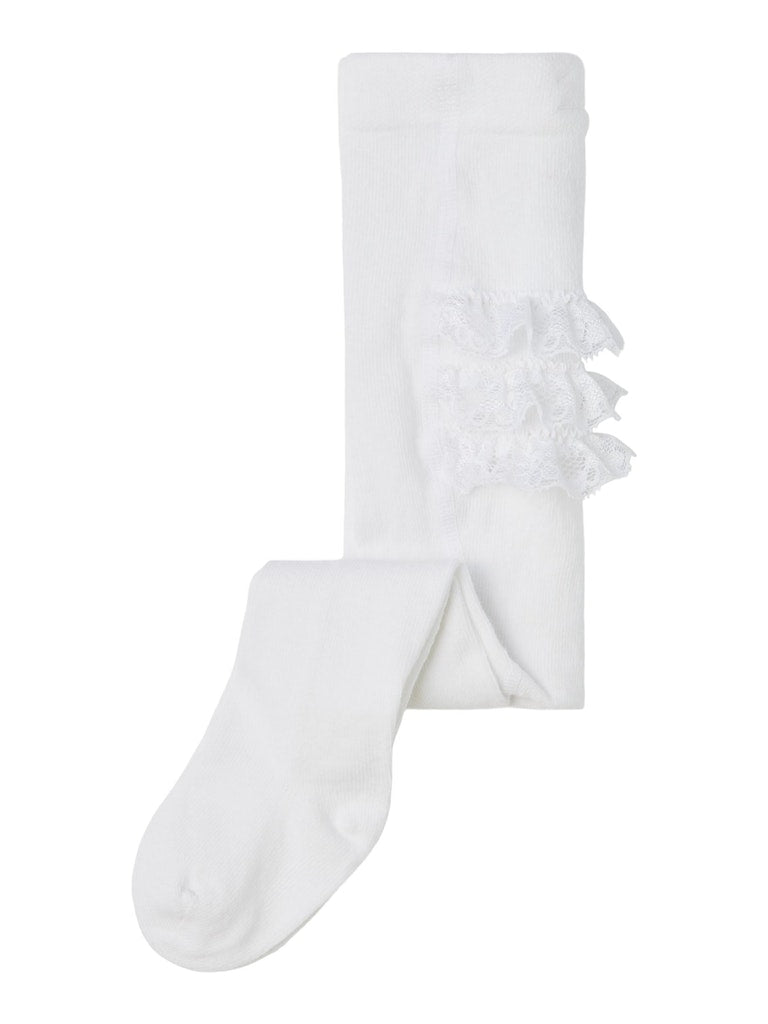 Girls Opagna Pantyhose-Bright White-Front View