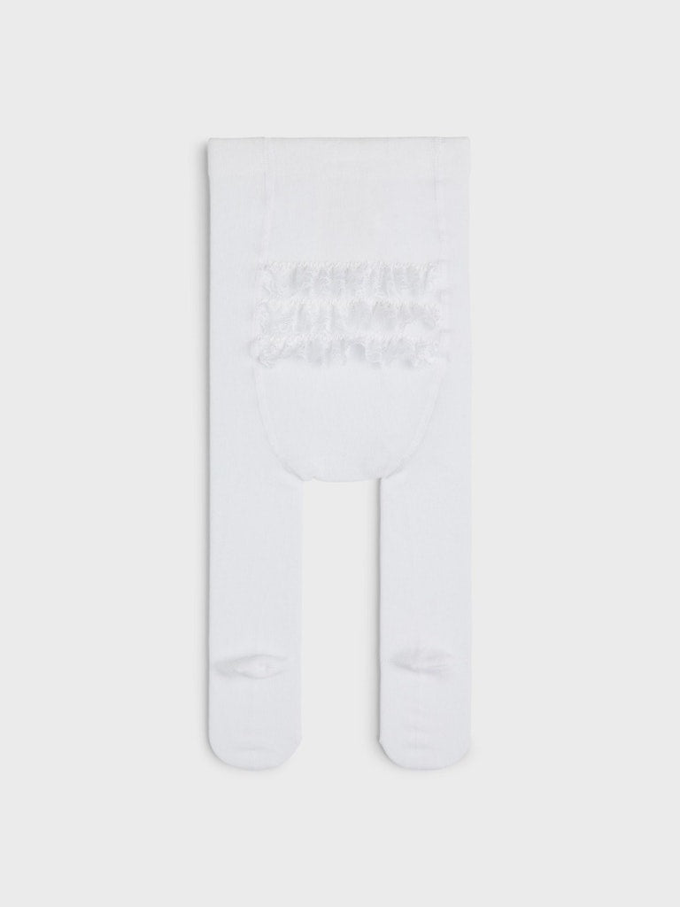 Girls Opagna Pantyhose-Bright White-Back View