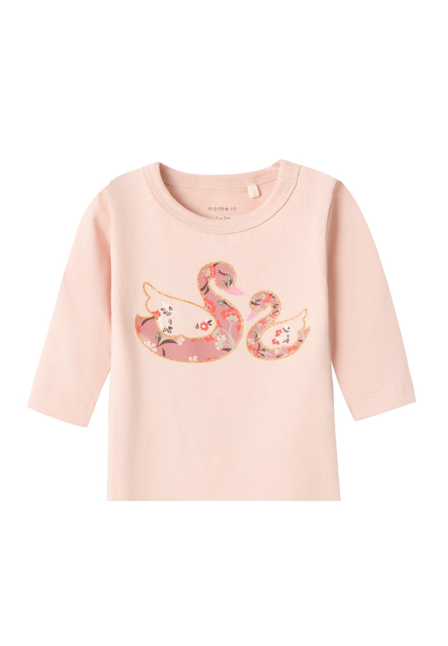 NAME IT Tussa Long Sleeve Top-Sepia Rose Sepia Rose front view