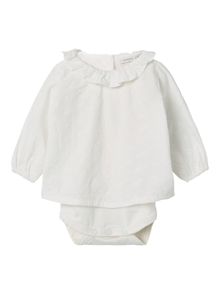 Girl's Delana Shirtbody-Jet Stream-Front View