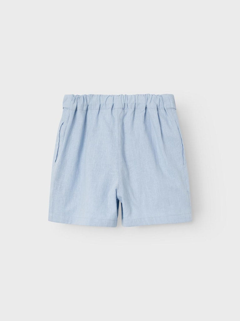 NAME IT Falinnen Shorts-Chambray Blue Chambray Blue back view