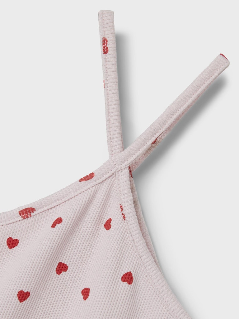 Girl's Friske Strap Top-Parfait Pink-Strap View