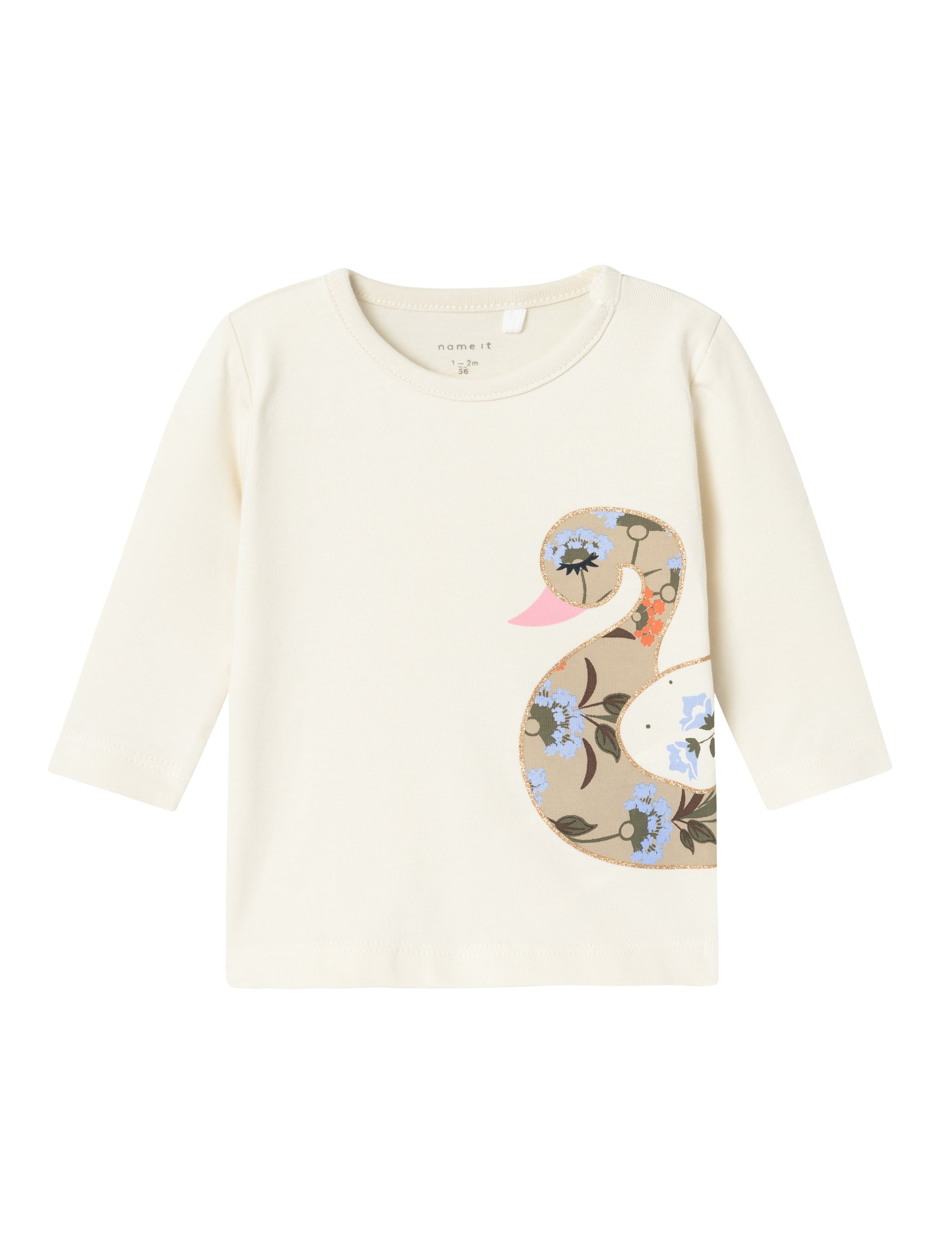 NAME IT Tussa Long Sleeve Top-Jet Stream Jet Stream front view