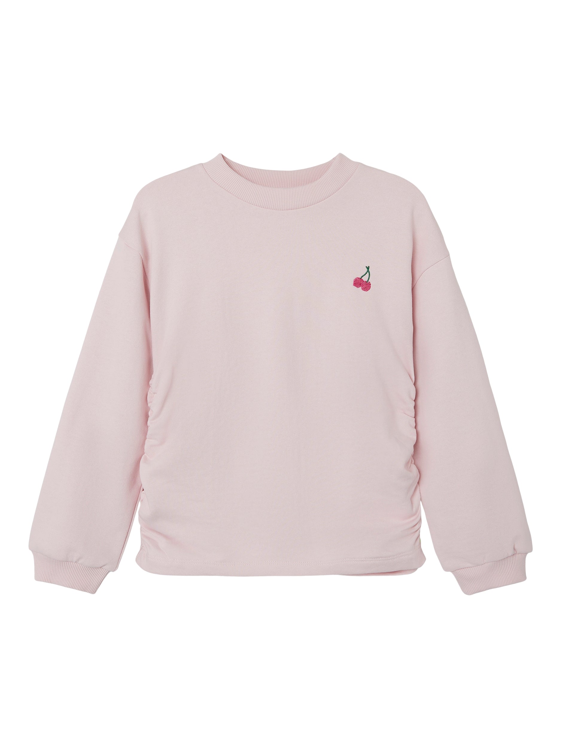 Girl's Drisine Long Sleeve Loose Sweat-Parfait Pink-Front View