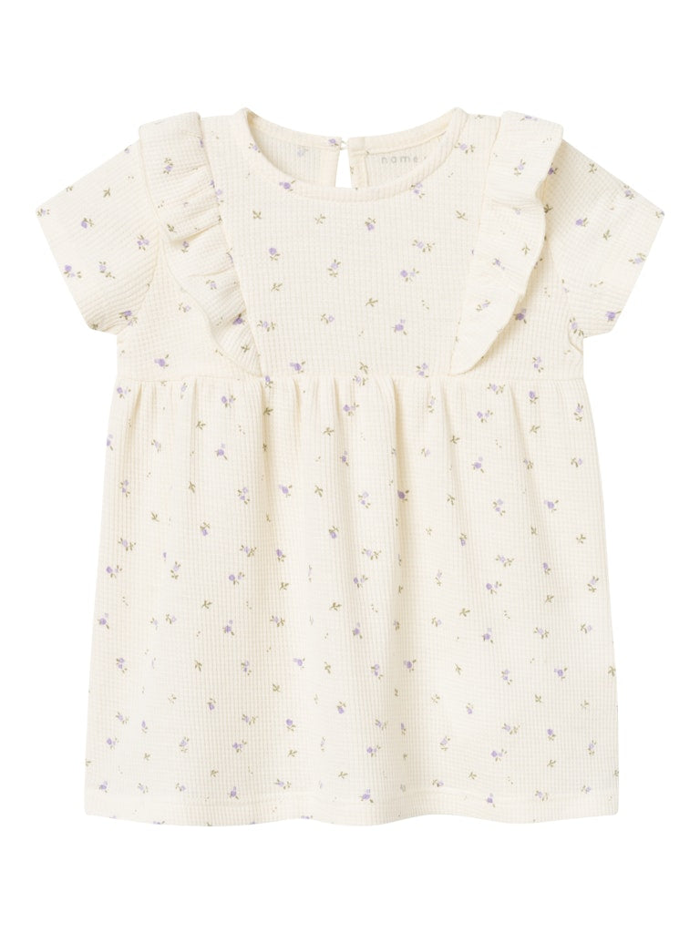Girl's Jolia Short Sleeve Dress-Jet Stream-Front Veiw