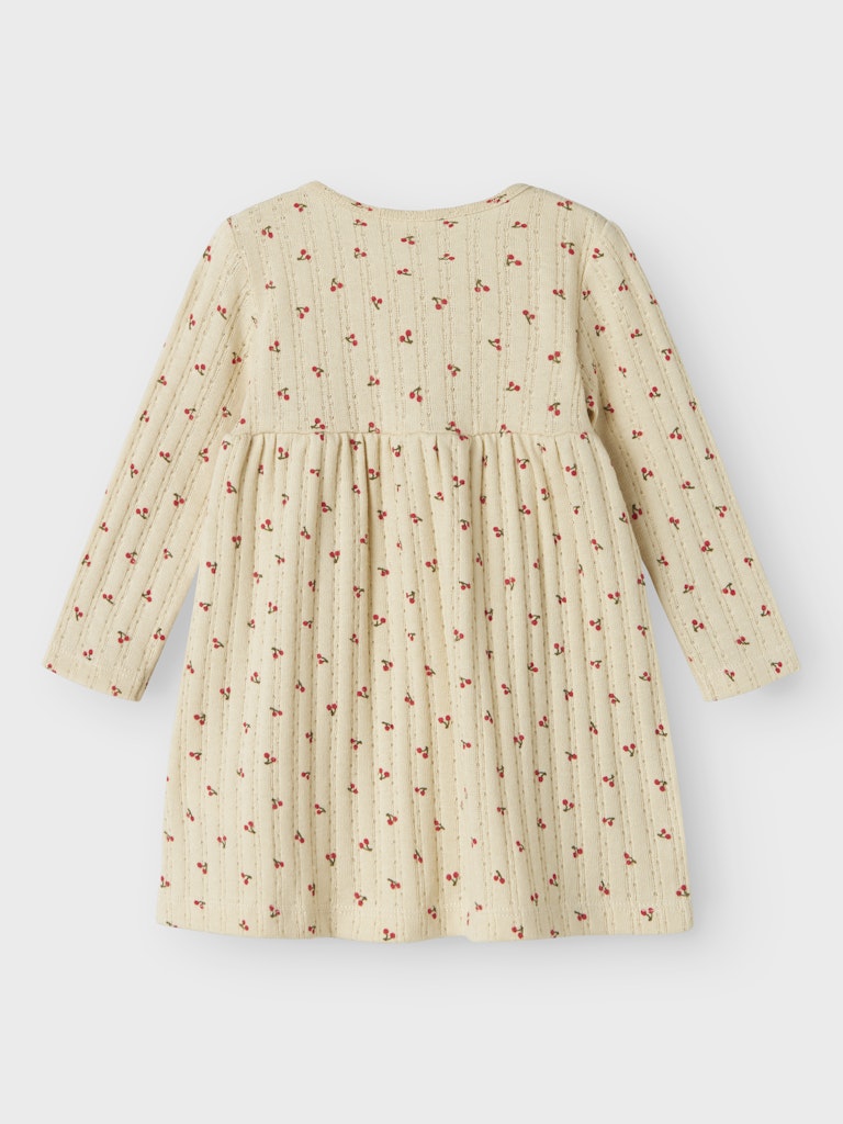 NAME IT Bilia Long Sleeve Dress-Summer Sand Summer Sand detail view