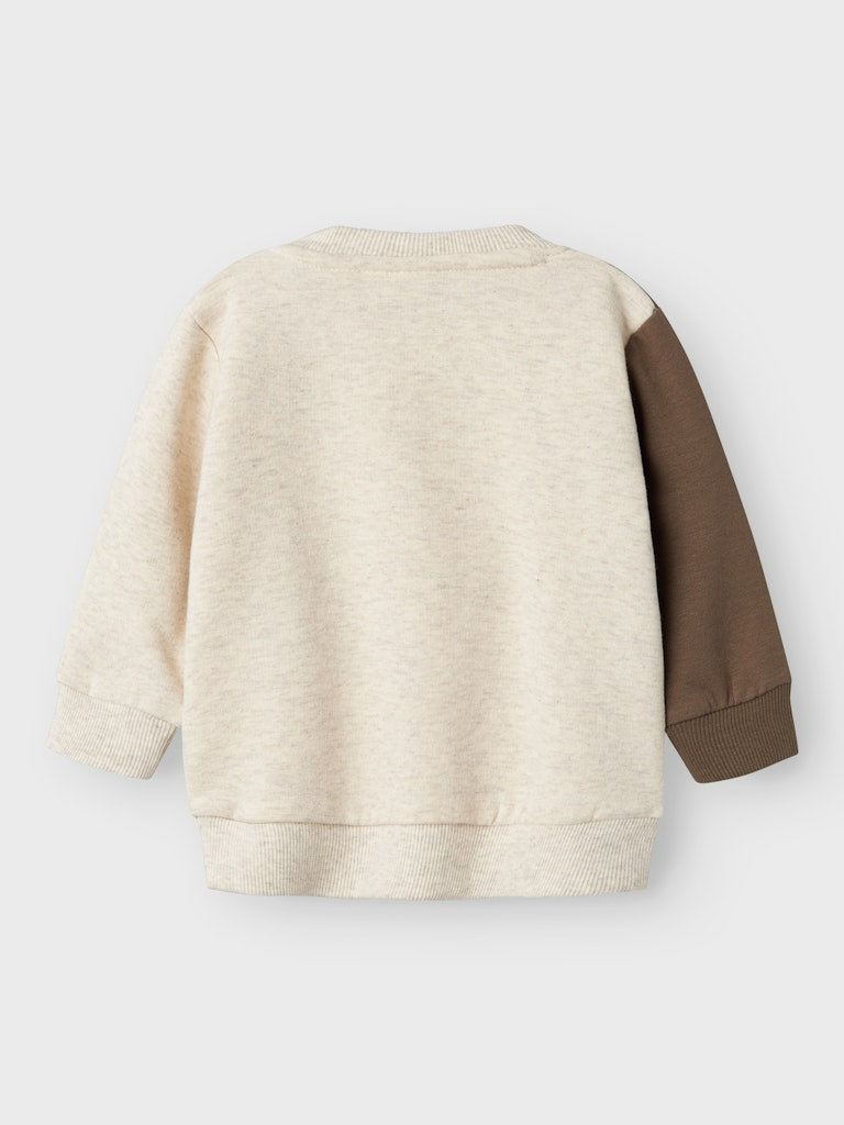 NAME IT Tonno Long Sleeve Sweat-Peyote Melange Peyote Melange detail view