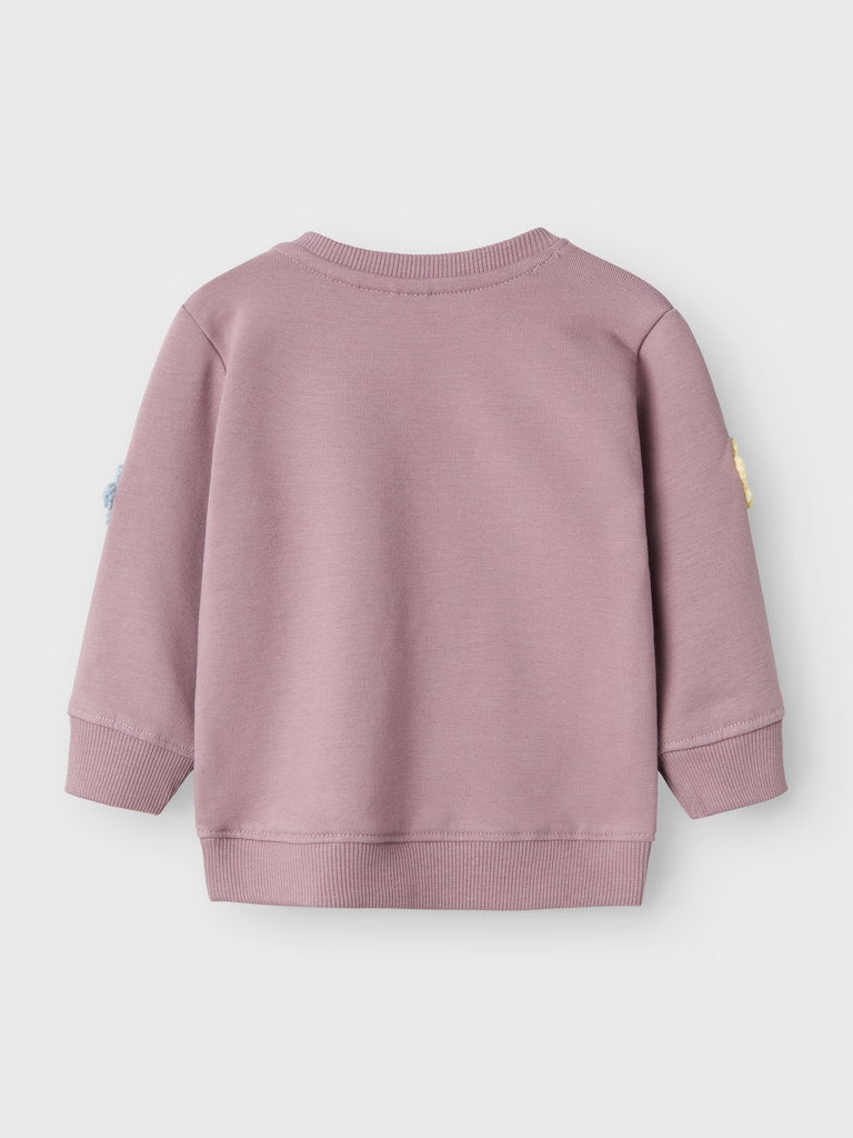 NAME IT Tella Long Sleeve Sweat-Elderberry Elderberry detail view