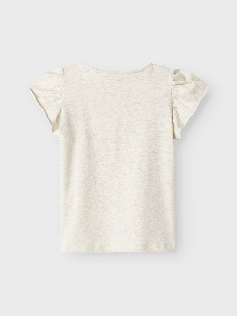 Mini Girl's Follyglitter Short Sleeve Top-Peyote Melange-Back View