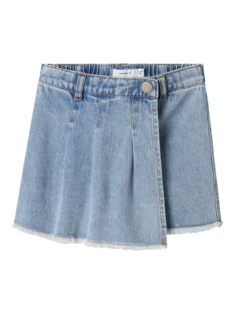 Hanna Medium Blue Denim Skort-Front view