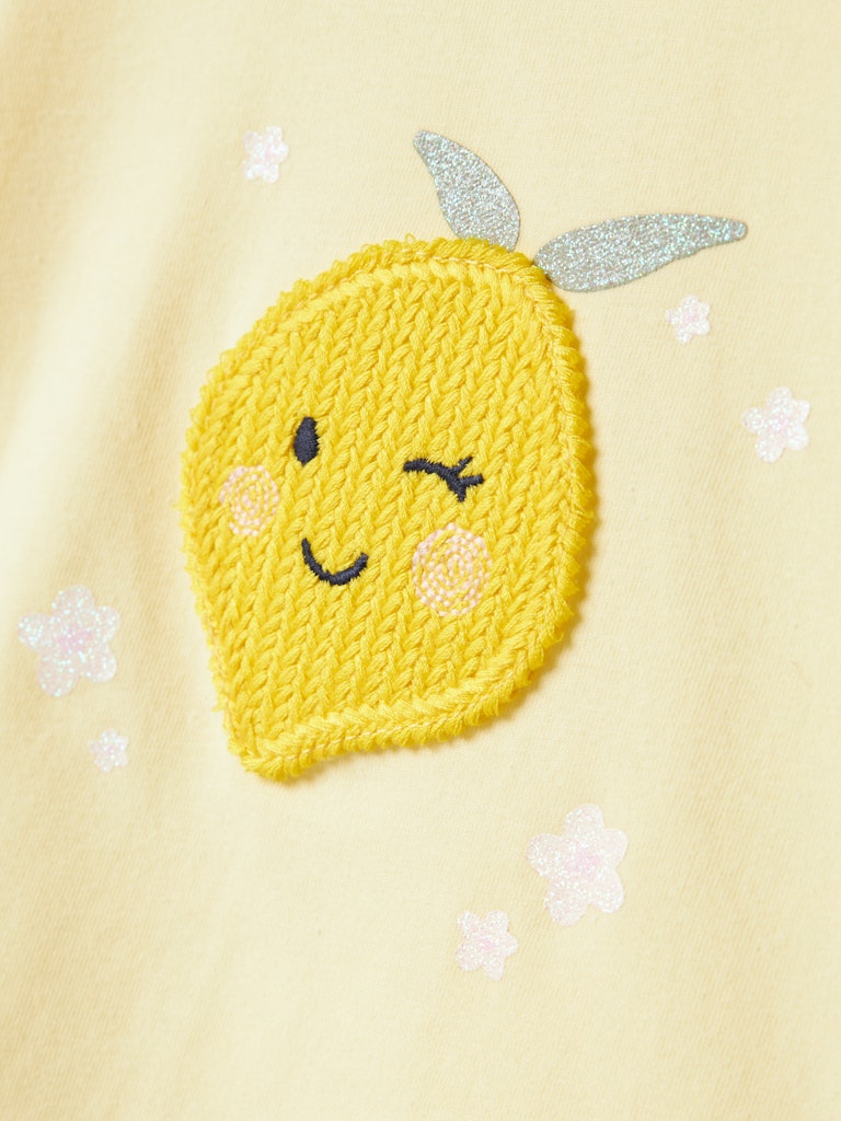 NAME IT Feva Long Sleeve Tunic-Pastel Yellow Pastel Yellow detail view