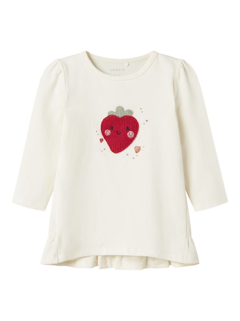 NAME IT Feva Long Sleeve Tunic-Cloud Dancer Cloud Dancer front view