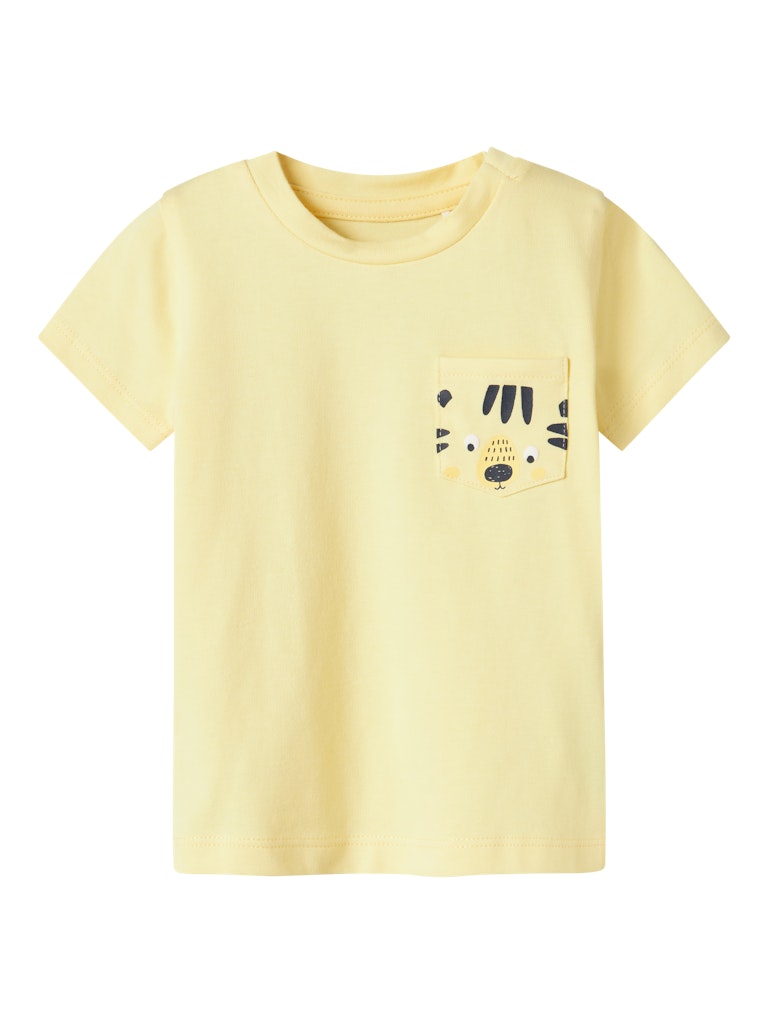 NAME IT Happy Short Sleeve Top-Lemon Meringue Lemon Meringue front view