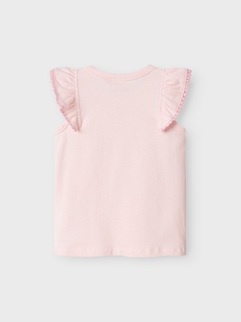 NAME IT Jodie Cap Sleeve Ballerina Top Ballerina model front view