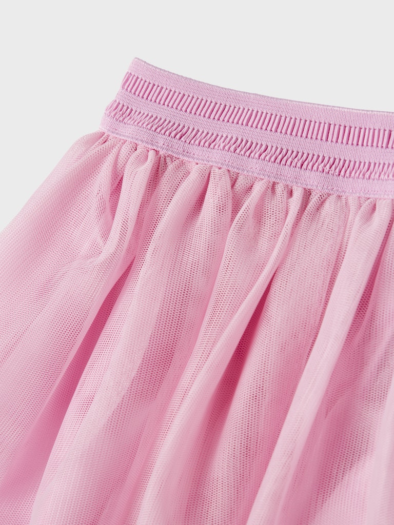 Girl's Nutulle Skirt-Pink Frosting-Waist View