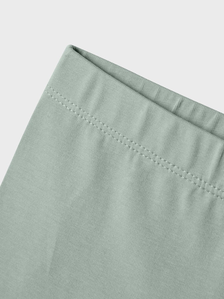 Mini Girl's Vivian Capri Legging-Aqua Gray-Close Up View