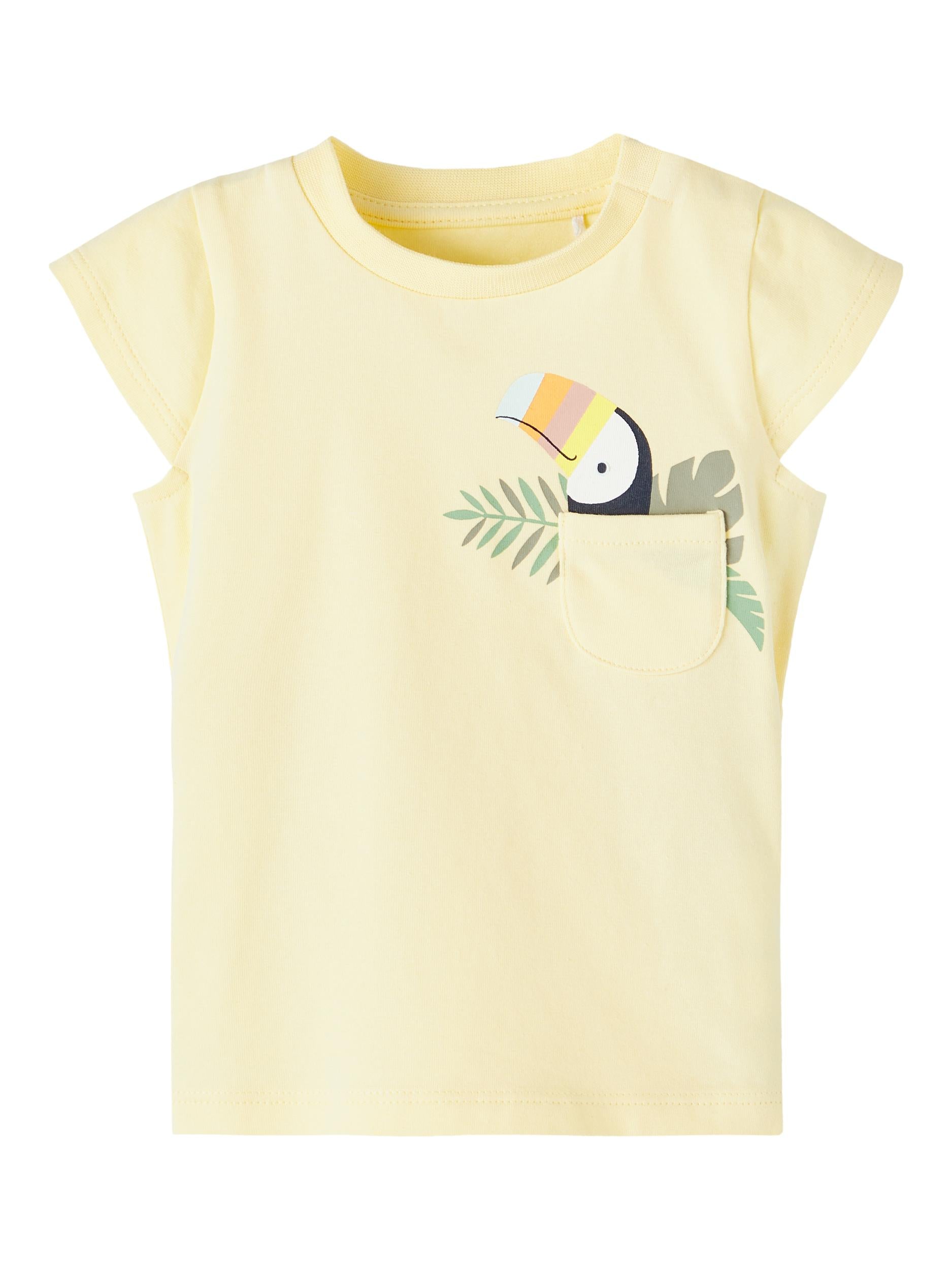 Girl's Double Cream Janna Capsleeve Top-Front View
