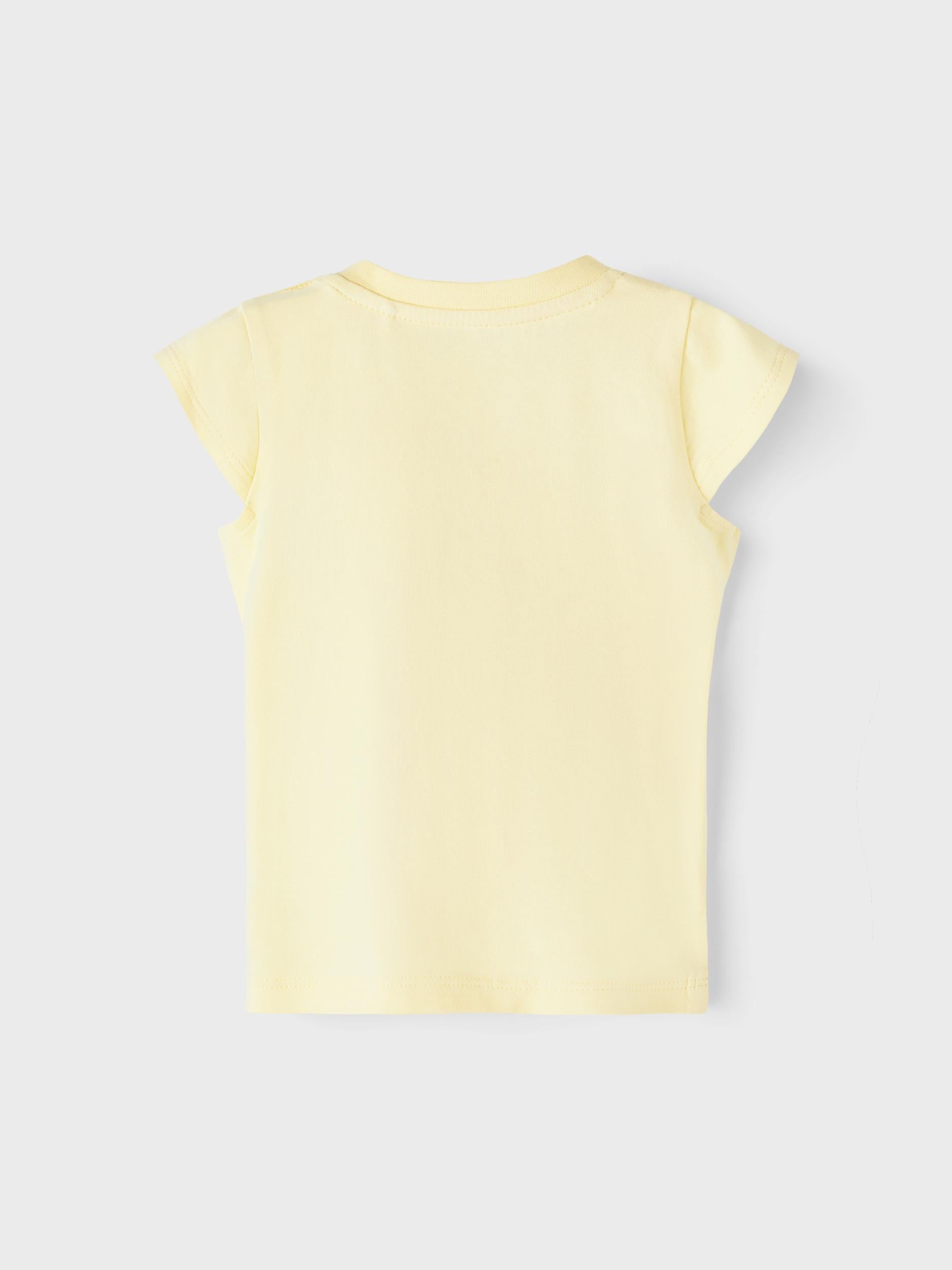 Girl's Double Cream Janna Capsleeve Top-Back View
