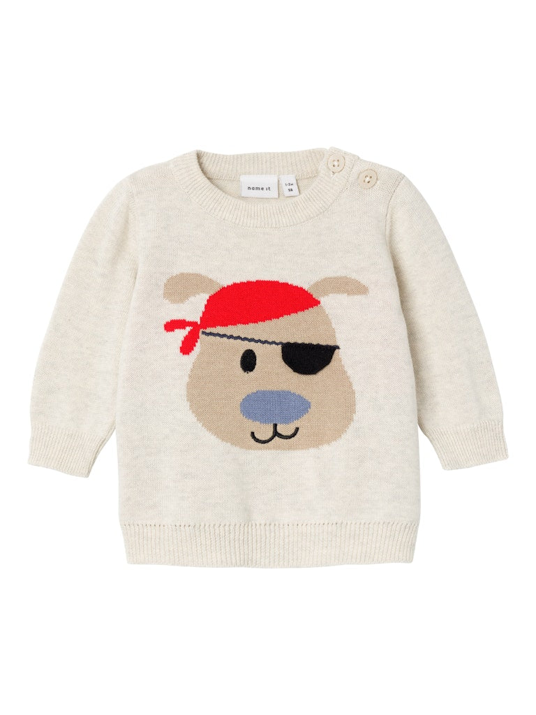 Boy's Fesonne Long Sleeve Knit-Peyote Melange-Front View