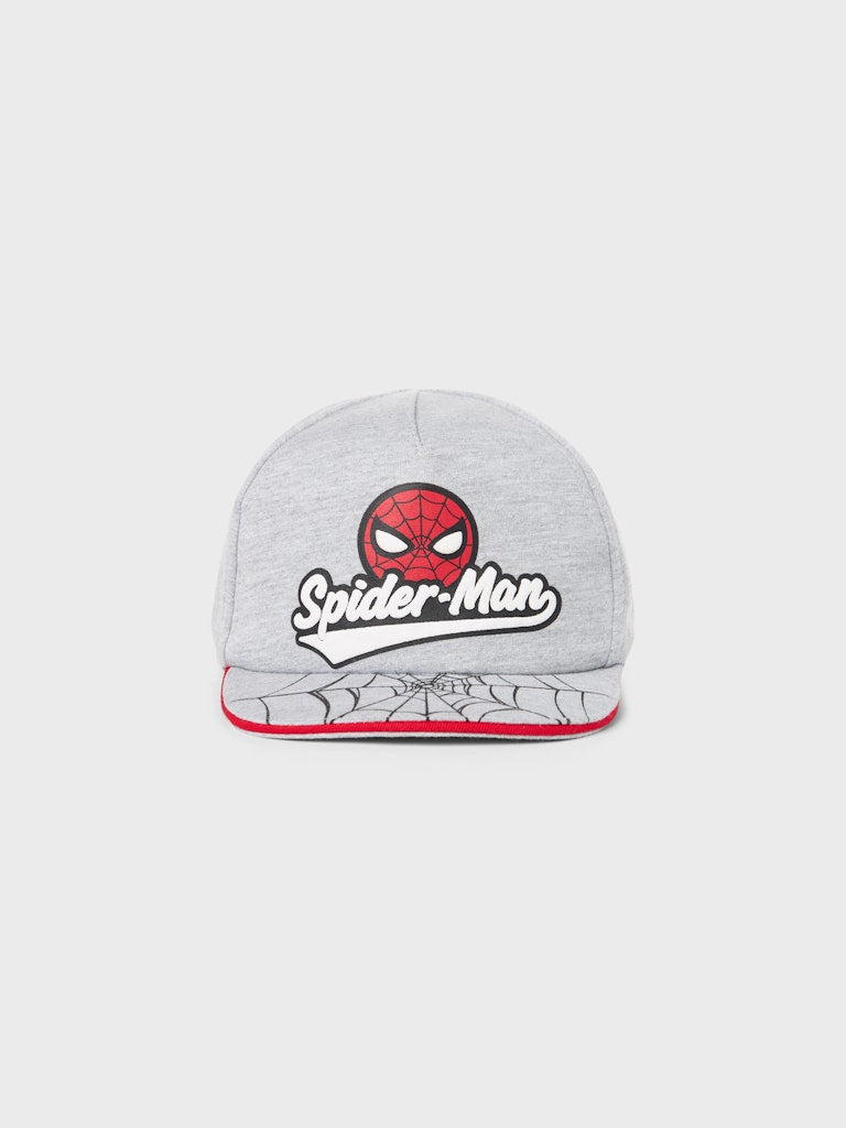 Boy's Marks Spiderman Cap Light Grey Melange-Front View