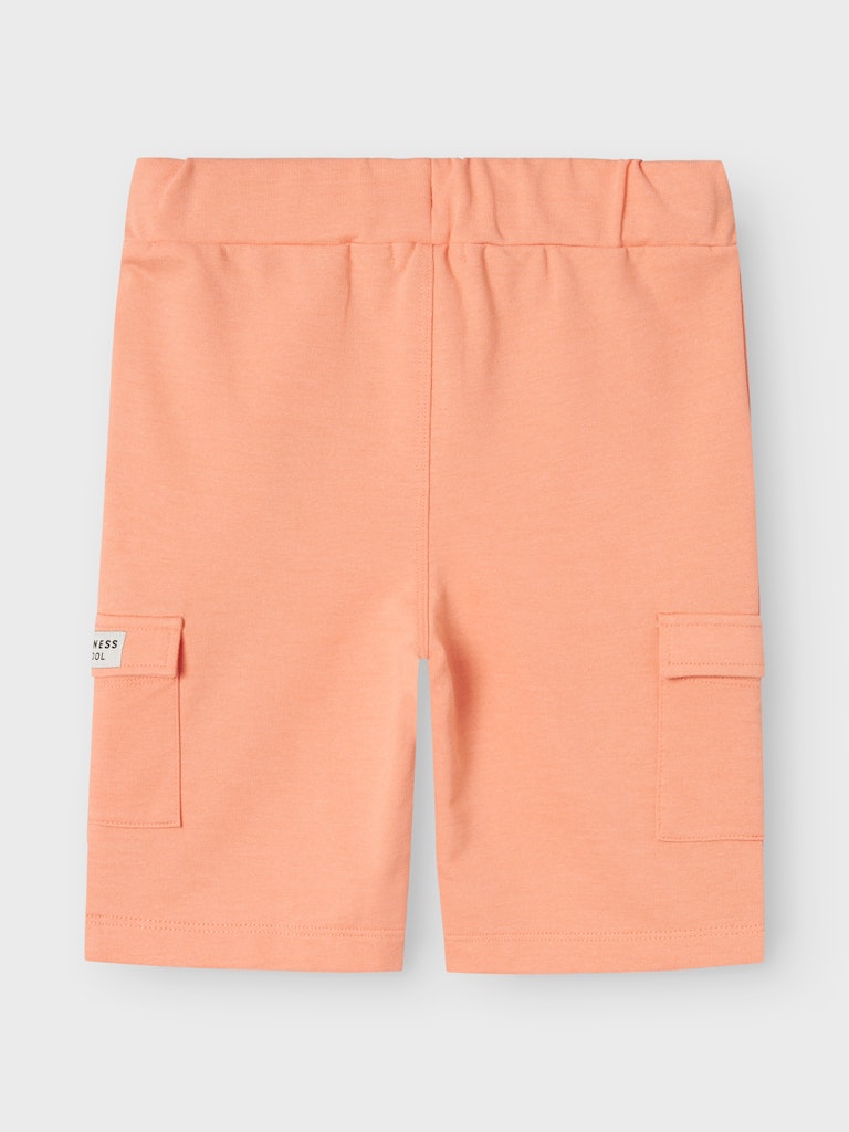 Hajdar Sweat Long Shorts Papaya Punch-Back view