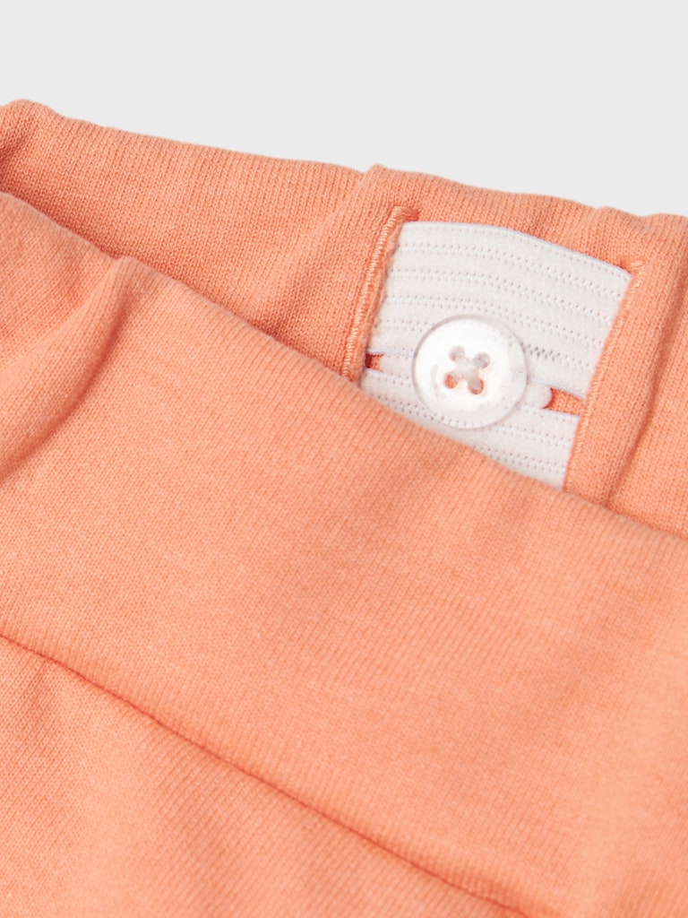 Hajdar Sweat Long Shorts Papaya Punch-Waist adjuster view