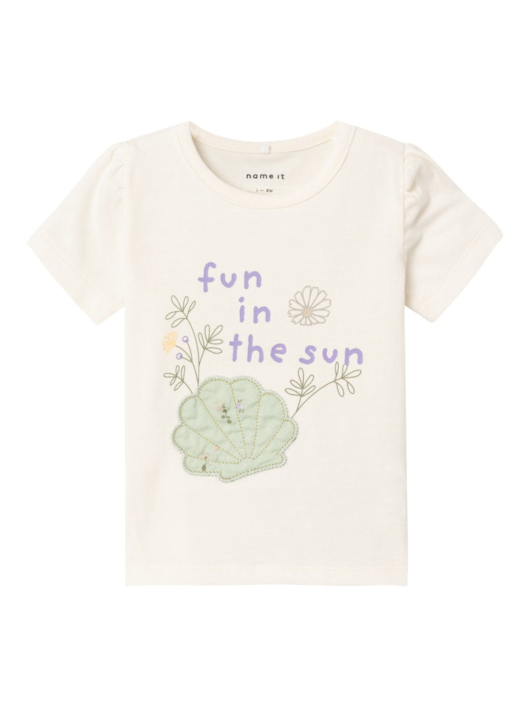 Girl's Jillina Short Sleeve Top-Jet Stream-Front View