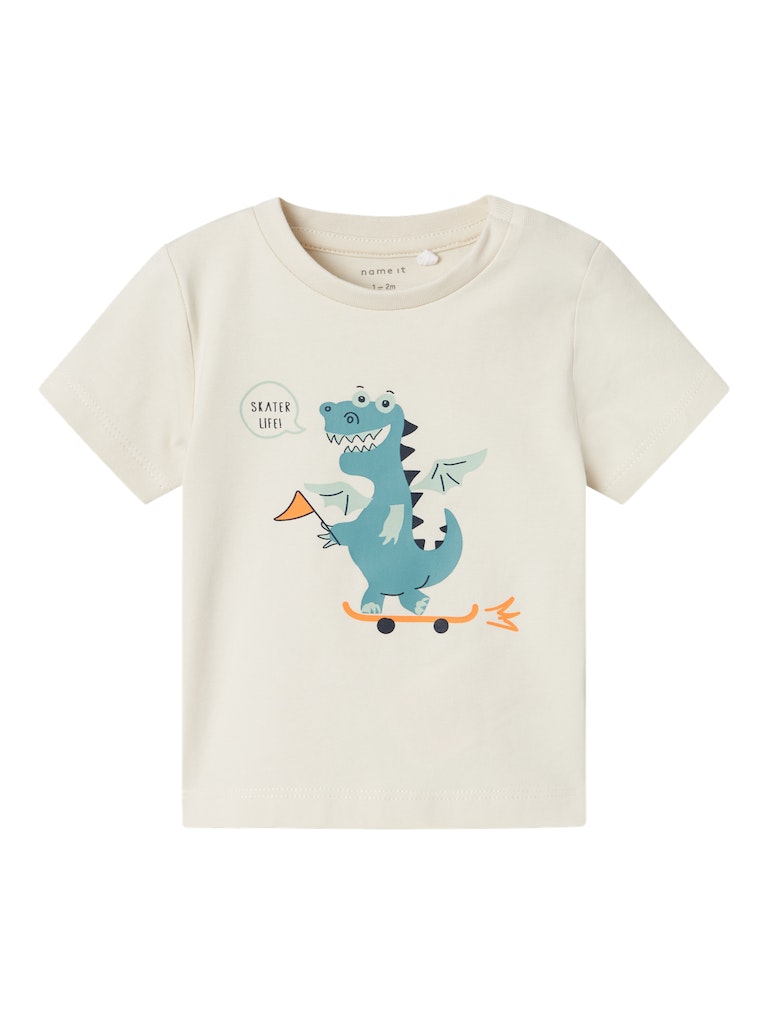 Boy's Dobin Short Sleeve Top-Jet Stream-Front View