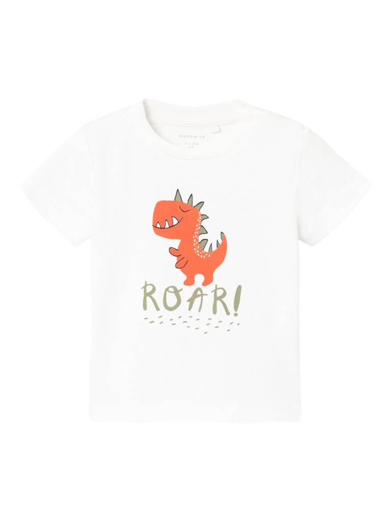 NAME IT Hikke Short Sleeve Top -Bright White Bright White front view