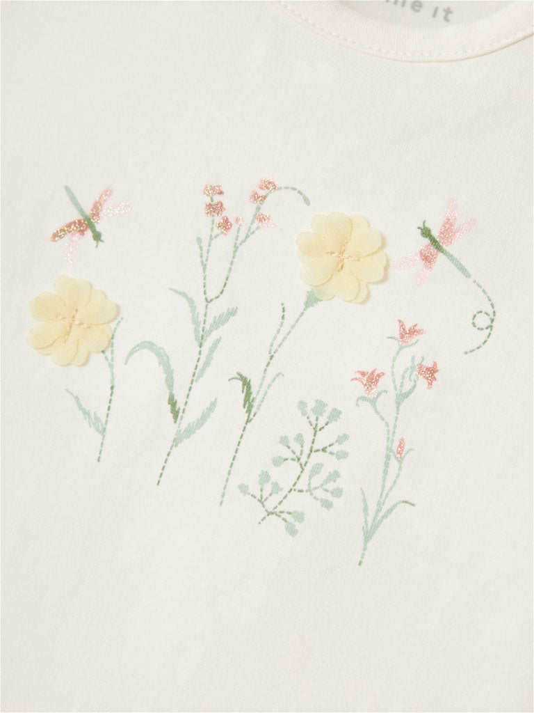 Girl's Hyria Short Sleeve Top-Jet Stream-Close Up View