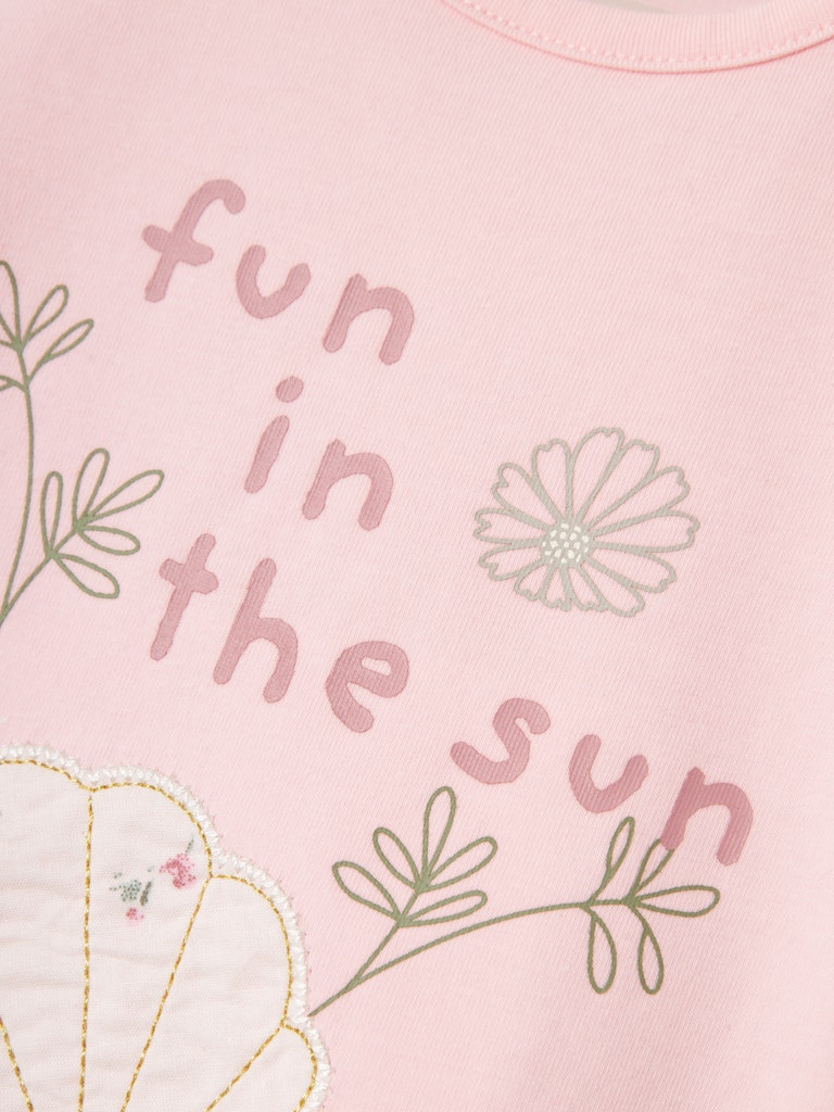 Girl's Jillina Short Sleeve Top-Parfait Pink-Close Up View