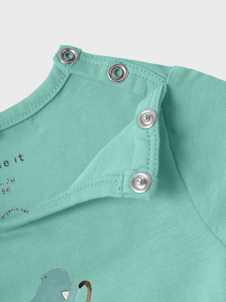 Boy's Juman Short Sleeve Top-Yucca-Button View