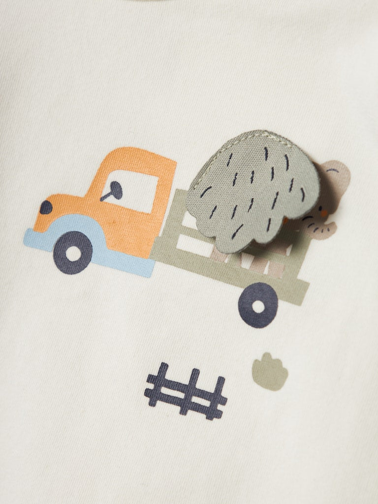 Boy's Bimon Long Sleeve Top-Cloud Dancer-Close Up View