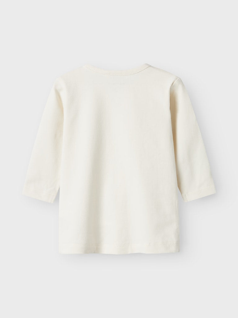 Boy's Bimon Long Sleeve Top-Cloud Dancer-Back View