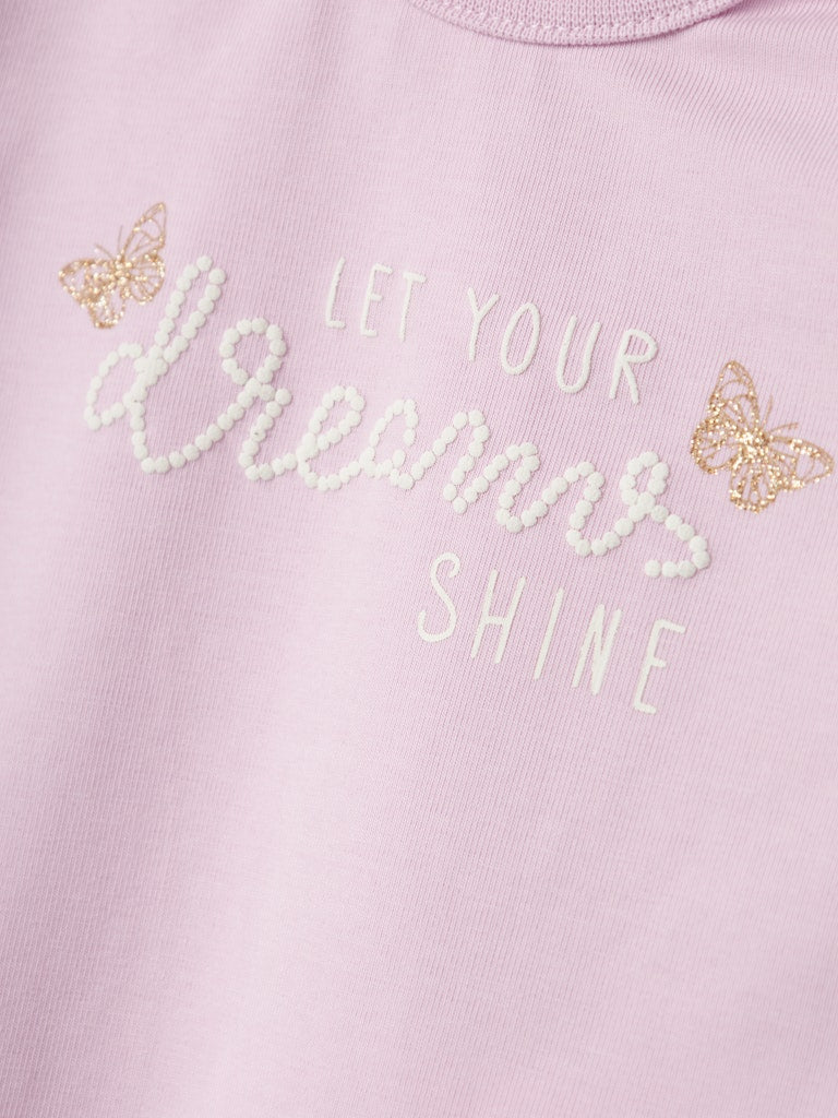 NAME IT Babia Long Sleeve Top-Winsome Orchid Winsome Orchid model front view