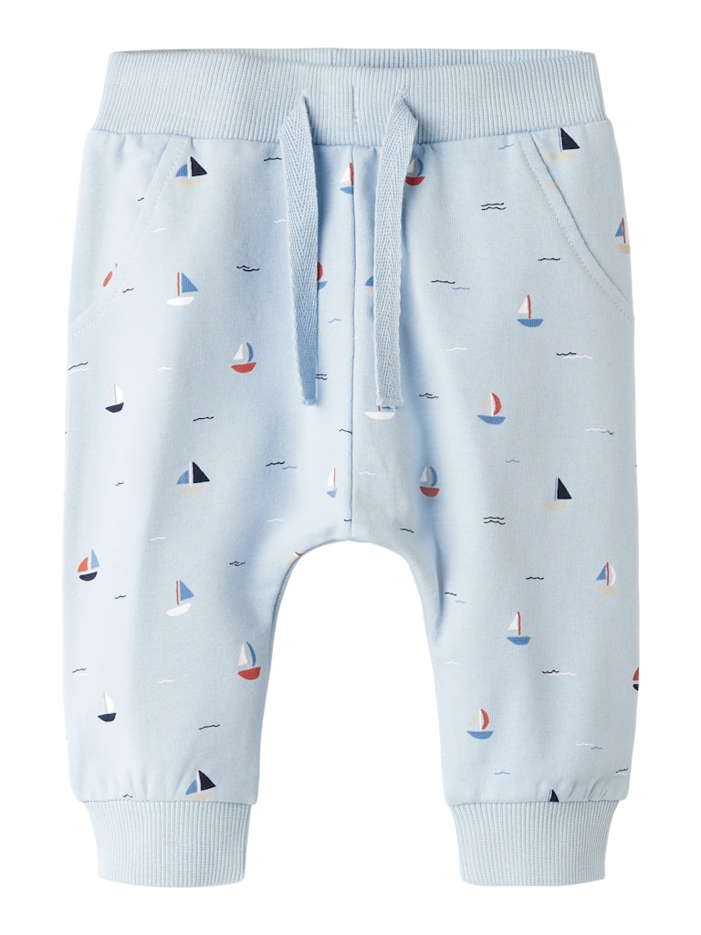 NAME IT Fris Blue Light Sweat Pant Celestial Blue front view